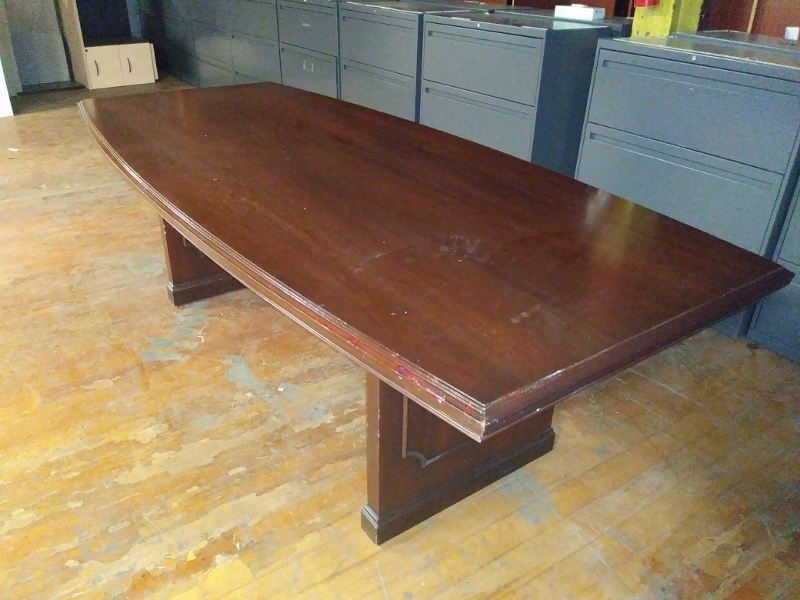 8' Boat Shape Conference Table-image